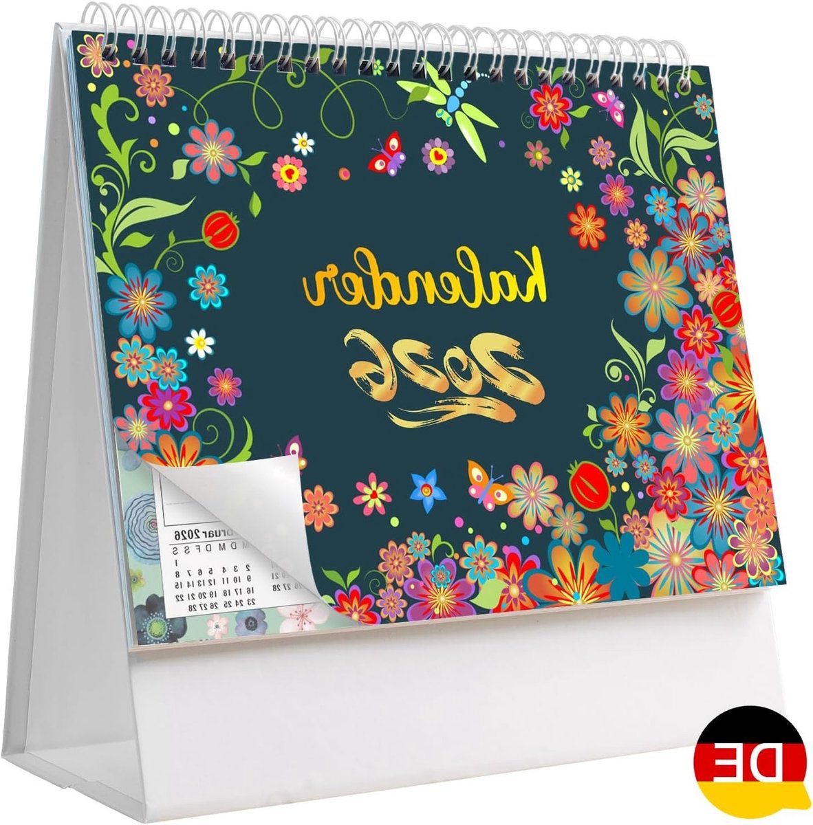 Desk Kalender 2025-2026 - Maandkalender van november 2025 tot december 2026 - 20,0 x 20,5 cm, Perfect voor Planning en Organisatie