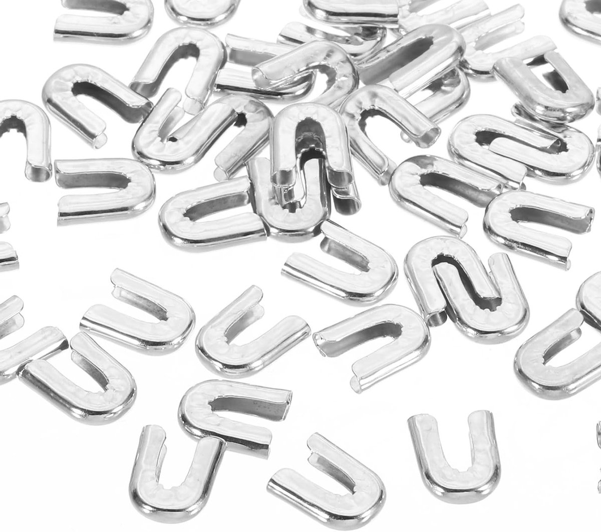 50 Stuks 8mm Spiral Boning Tips voor Naaiwerk, Gegalvaniseerd Staal Corset Boning Covers voor Kostuums en Bruidsjurken, Zilverkleurig
