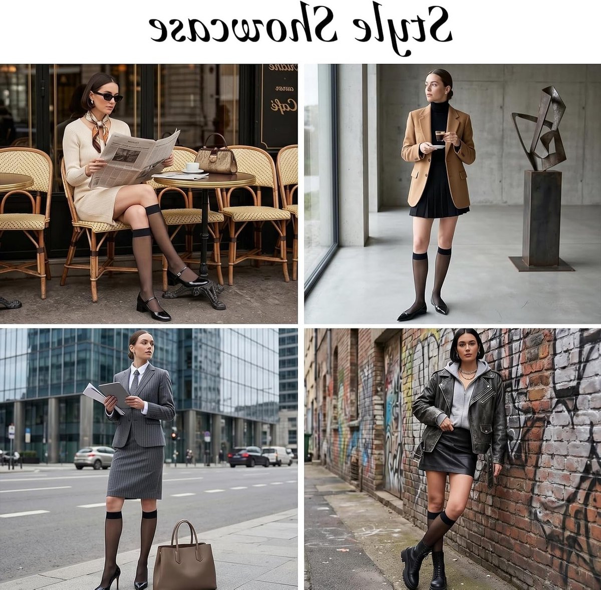 Kniekousen voor dames, 20 DEN, transparant en glad, elastische nylon, comfortabel voor lente en zomer, zwart, lichte en elegante stijl, perfect voor dagelijks gebruik en speciale gelegenheden