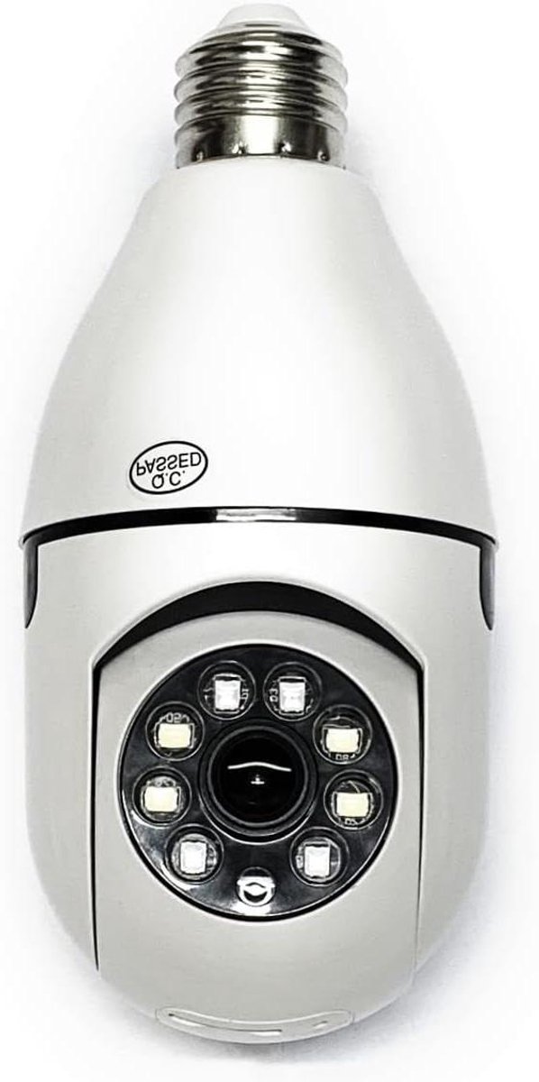 Wifi Camera - Beveiligingscamera App - Huis Bewaken - 360 Graden Rotatie - 16.5 x 7 cm - Wit