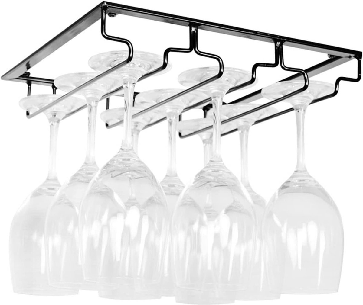 Wijnglas Plank - Glasrek Keuken - Ruimte Besparen - Onder Kast Montage - 30 cm - Brons