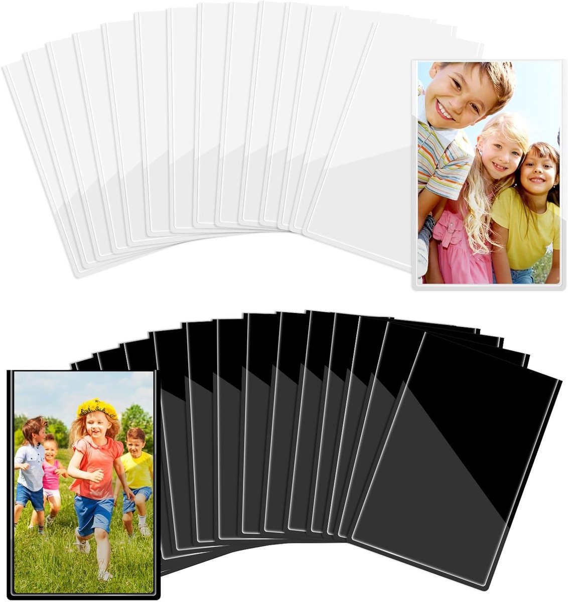 30 stuks magnetische fotolijsten voor koelkast, 9,3 x 6,3 cm mini-fotolijsten voor Polaroid en Instax Mini Film, ideaal voor herinneringen en decoratie