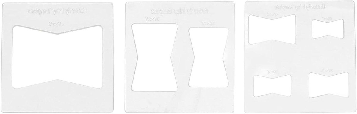 Vlinder Inlegsjabloon - Houtbewerking Sjabloon - Meubels Decoreren - 7 Maten Inlays - 15x15 cm - Transparant