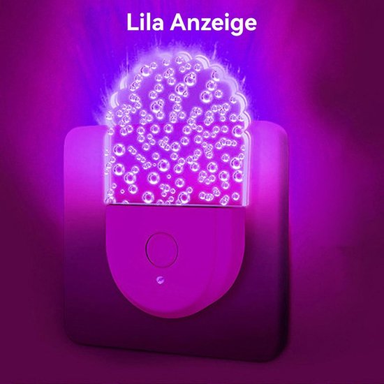 Twee LED-nachtlampjes met stekker, waaronder een kinder-LED-nachtlampje met 6 verschillende kleuren. Geschikt voor installatie in gangen of badkamers. — afbeelding 2
