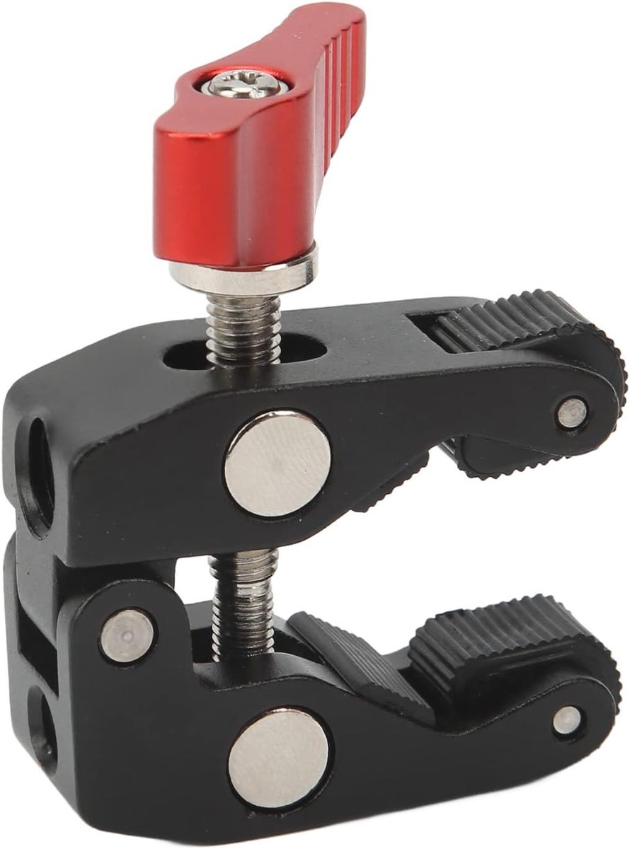 Super Klem - Krab Tang Clip - Camera Bevestigen - Verstelbare Opening - Max 40mm - Zwart