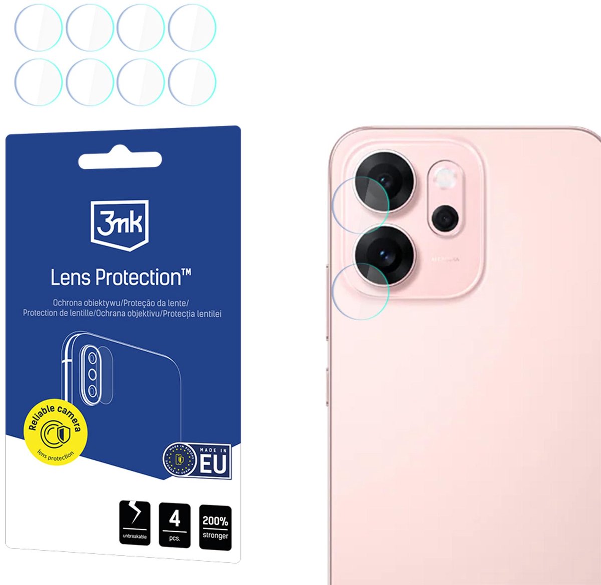 3Mk Glazen Lensbescherming Voor Oppo Reno 14 F, Anti-Aanslag.