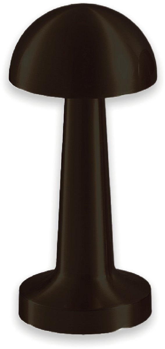Luxus Europe - Draadloze Tafellamp Touch - Julie - Zwart - 21cm - Tafellamp Slaapkamer - Decoratieve tafellamp - Oplaadbaar - Dimbaar