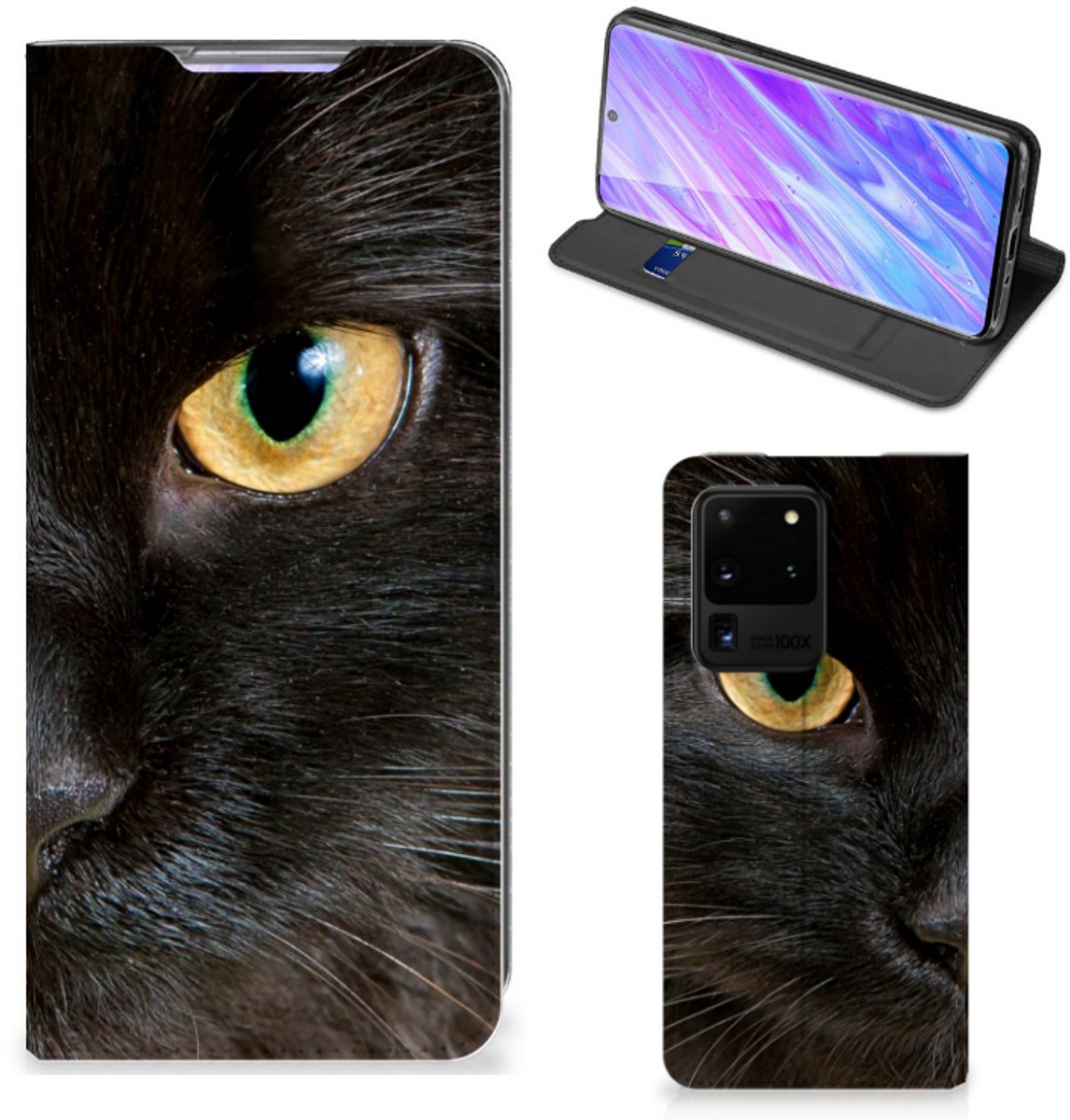 Samsung Galaxy S20 Ultra Hoesje maken Zwarte Kat
