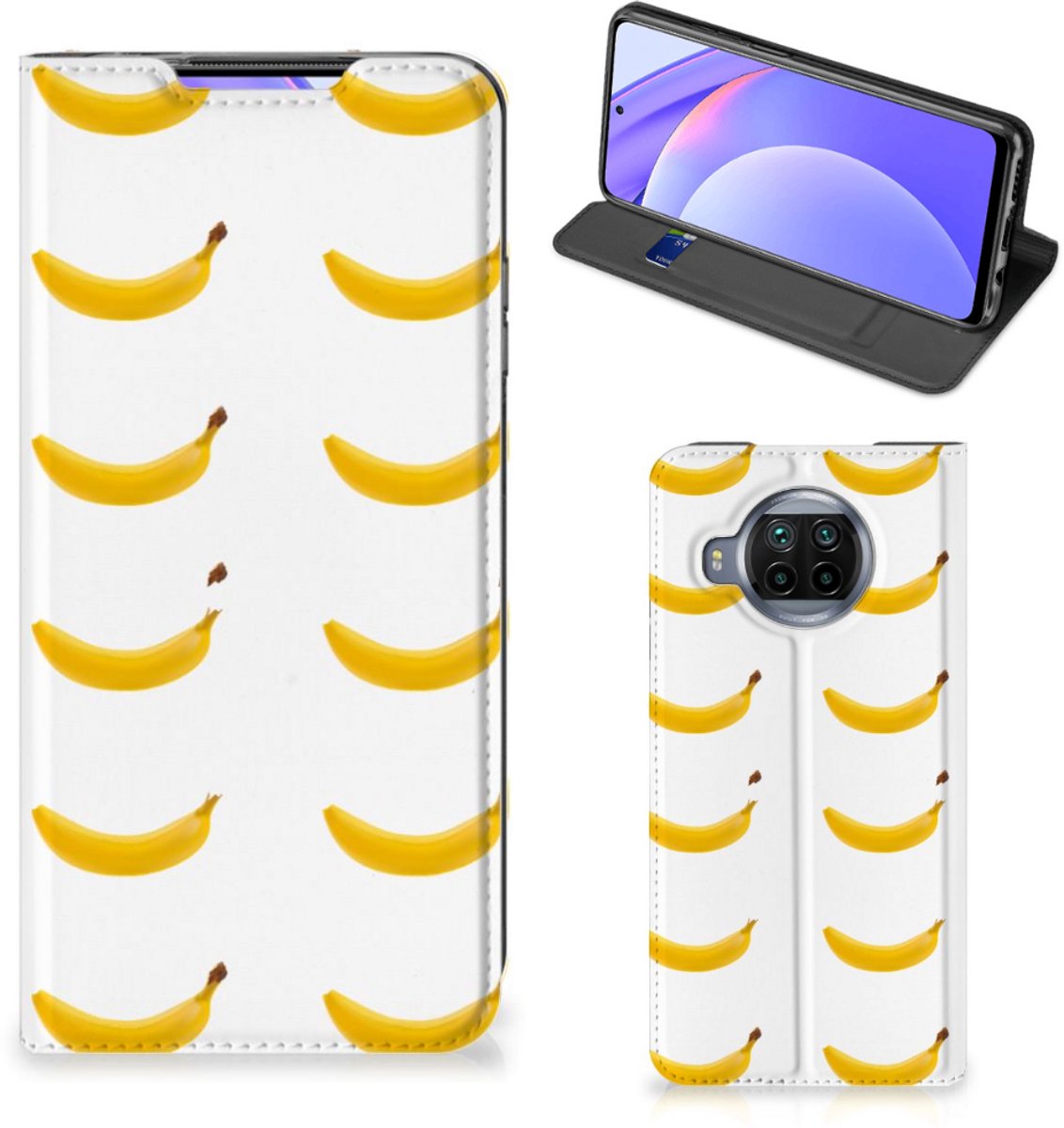 Xiaomi Mi 10T Lite Flip Style Cover Banana