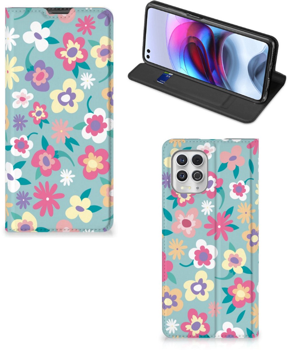 Motorola Moto G100 Smart Cover Flower Power