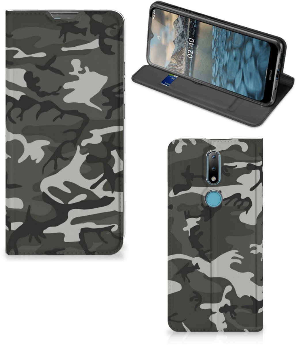 Nokia 2.4 Hoesje met Magneet Army Light
