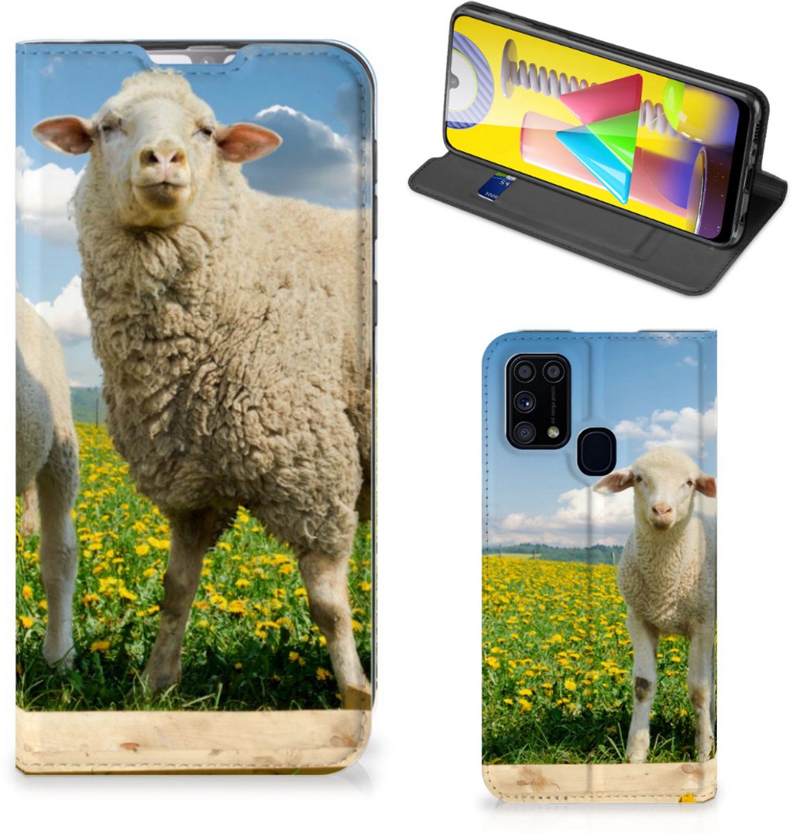 Samsung Galaxy M31 Hoesje maken Schaap en Lammetje
