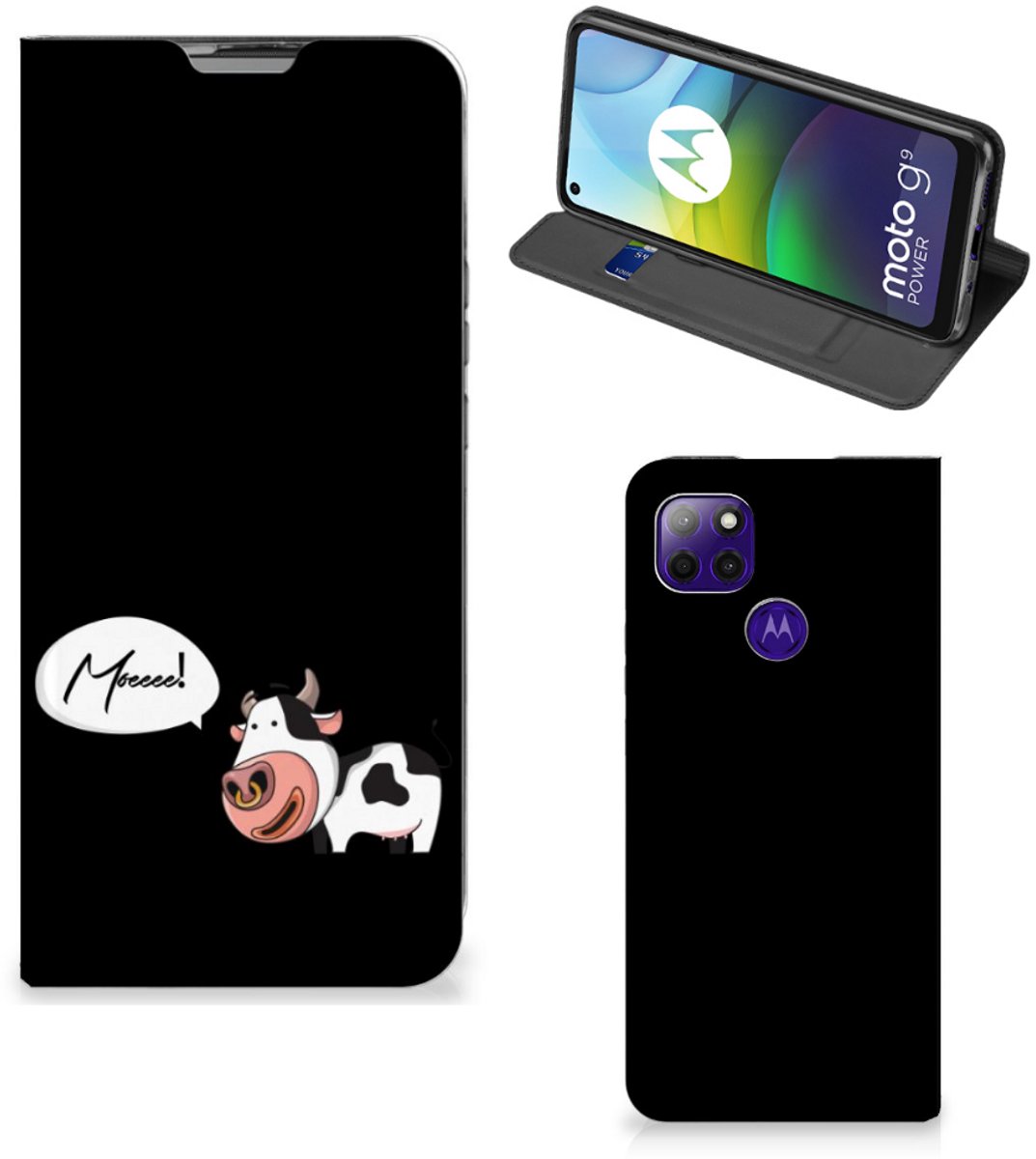 Motorola Moto G9 Power Magnet Case Cow