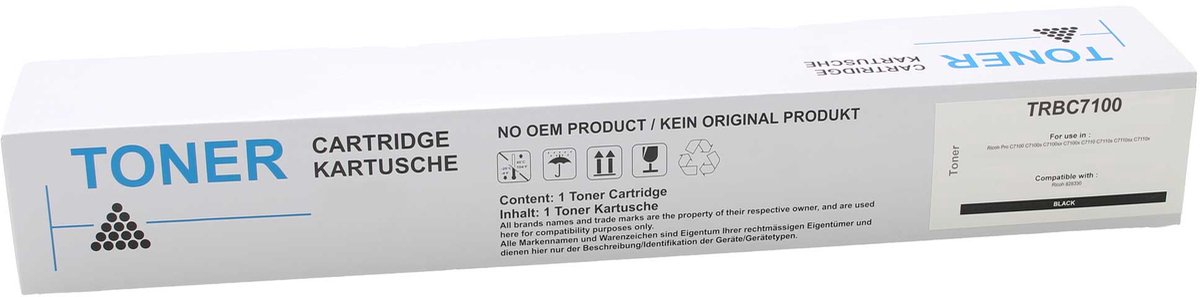Ricoh C7100X - Toner Zwart - 45000 pagina's - Huismerk Compatible - Geschikt voor Ricoh Lanier Pro C 7100 Lanier Pro C 7100 x Lanier Pro C 7110 x Ricoh Pro C 7100 Ricoh Pro C 7100 s Ricoh Pro C 7100 sx Ricoh Pro C 7100 x Ricoh Pro C 7110