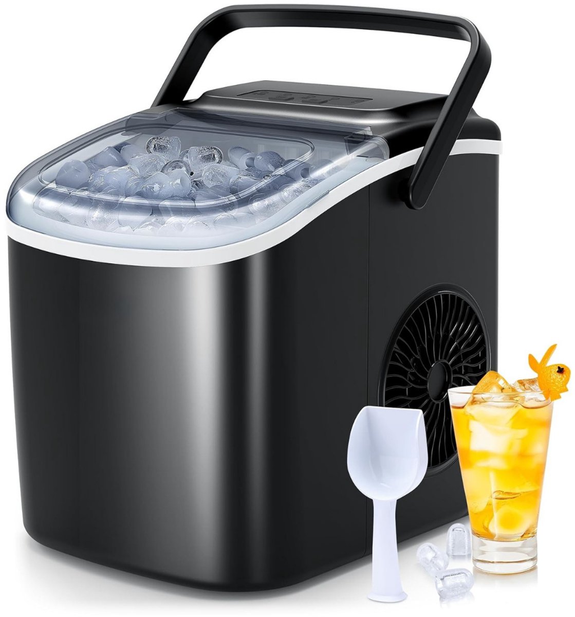 Core® Ijsblokjesmachine - Zelfreinigende Ijsblokjesmaker - Ijsblokmaker - Zwart - 30cm x 23cm x 29cm