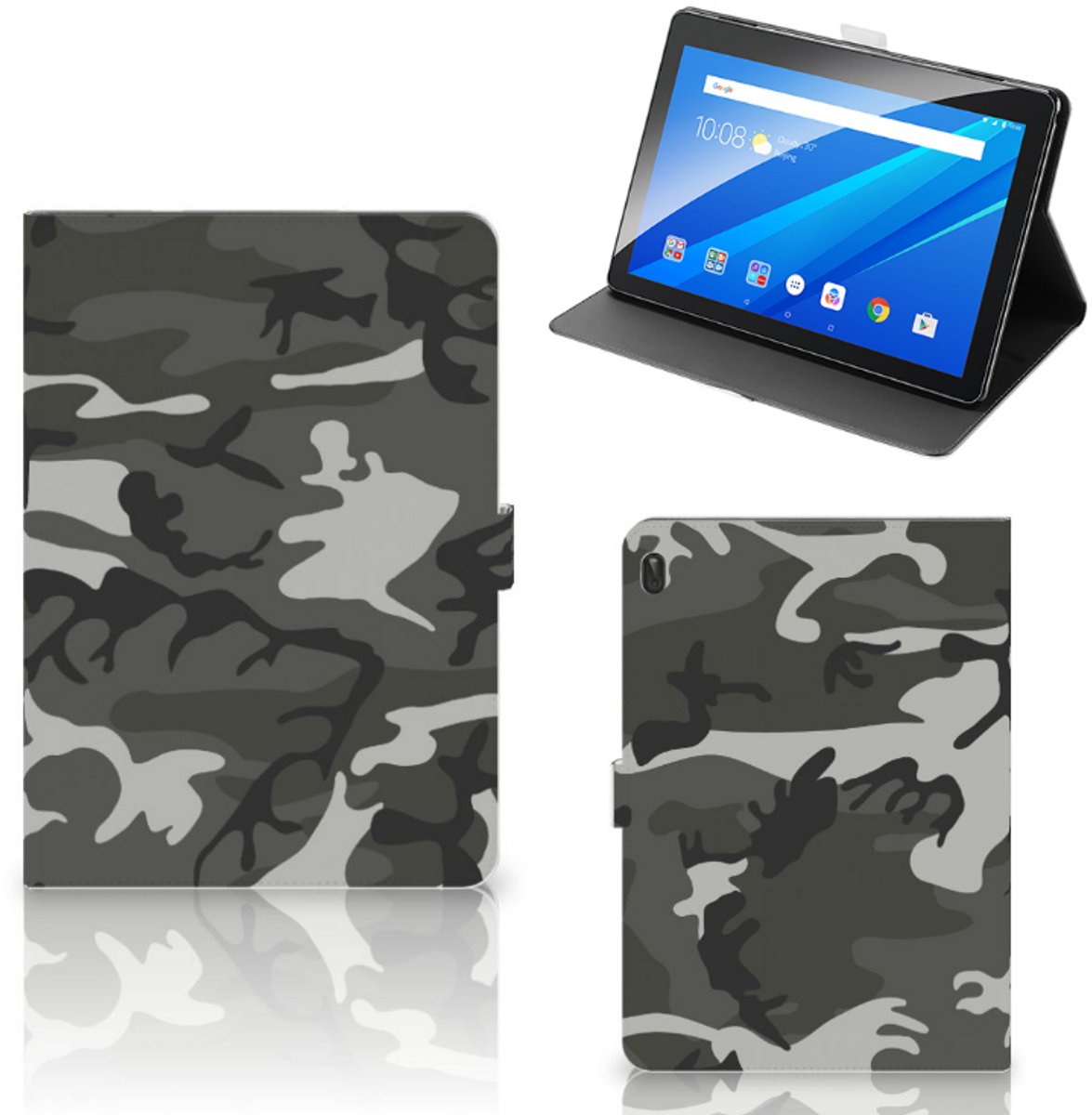 Lenovo Tab E10 Tablet Hoes Army Light
