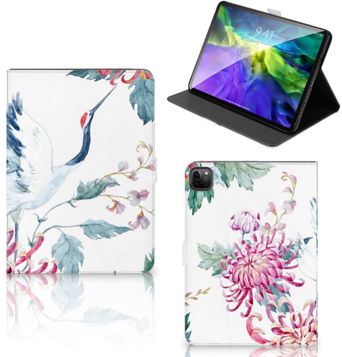 iPad Pro 11 2020/2021/2022 Flip Case Bird Flowers