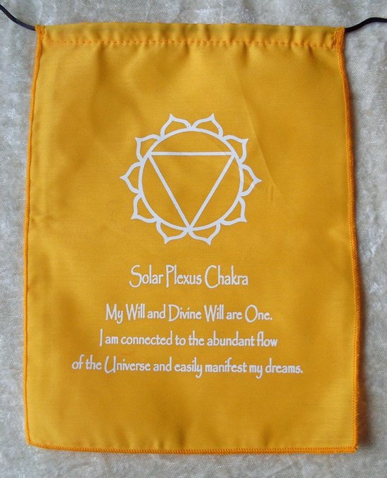 Chakra Meditatie Vlaggenlijn - Gebedsvlaggen Chakra - Meditatie Yoga - Handgemaakt op Bali - 7 vlaggen 20x14cm - Meerkleurig — afbeelding 5