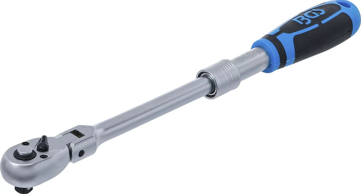 Verstelbare BGS Ratelsleutel 10mm (3/8") 260-365mm, Gebogen Kop