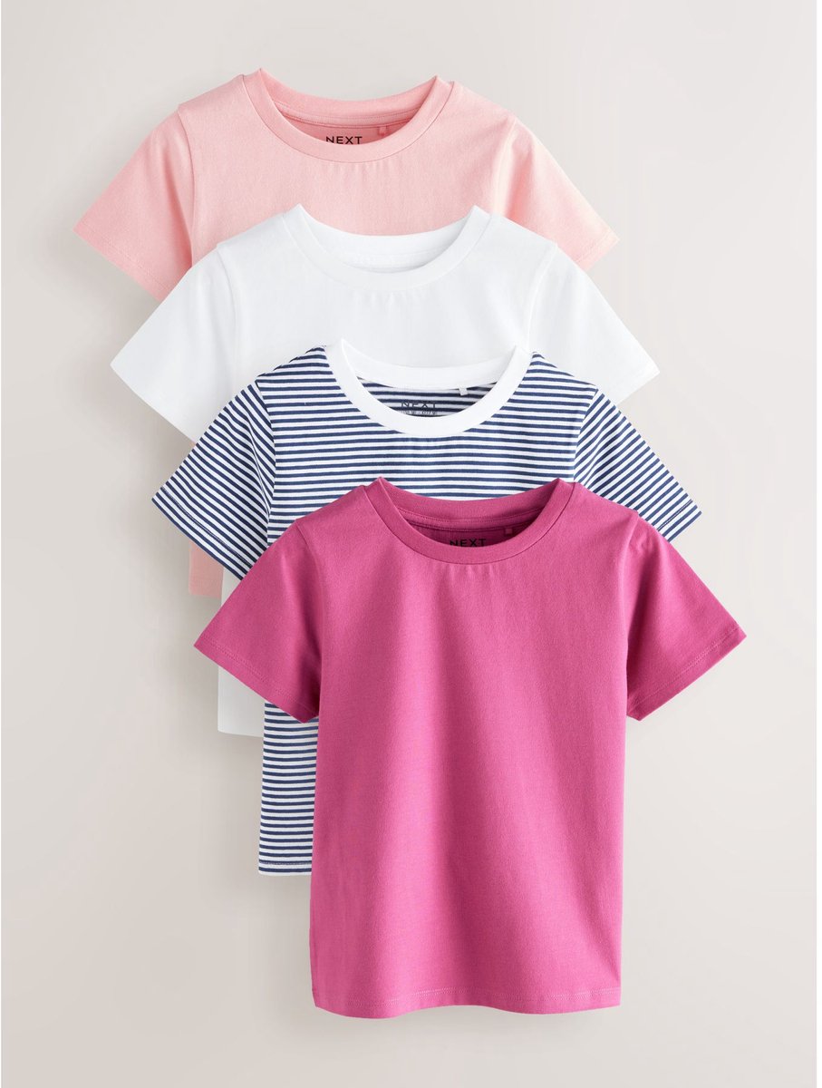 Next - Meisjes - T-shirts 4 Pack - Roze