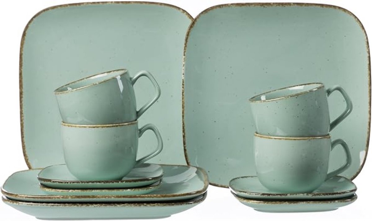 Koffieservies Casa 12-delig in blauw aardewerk