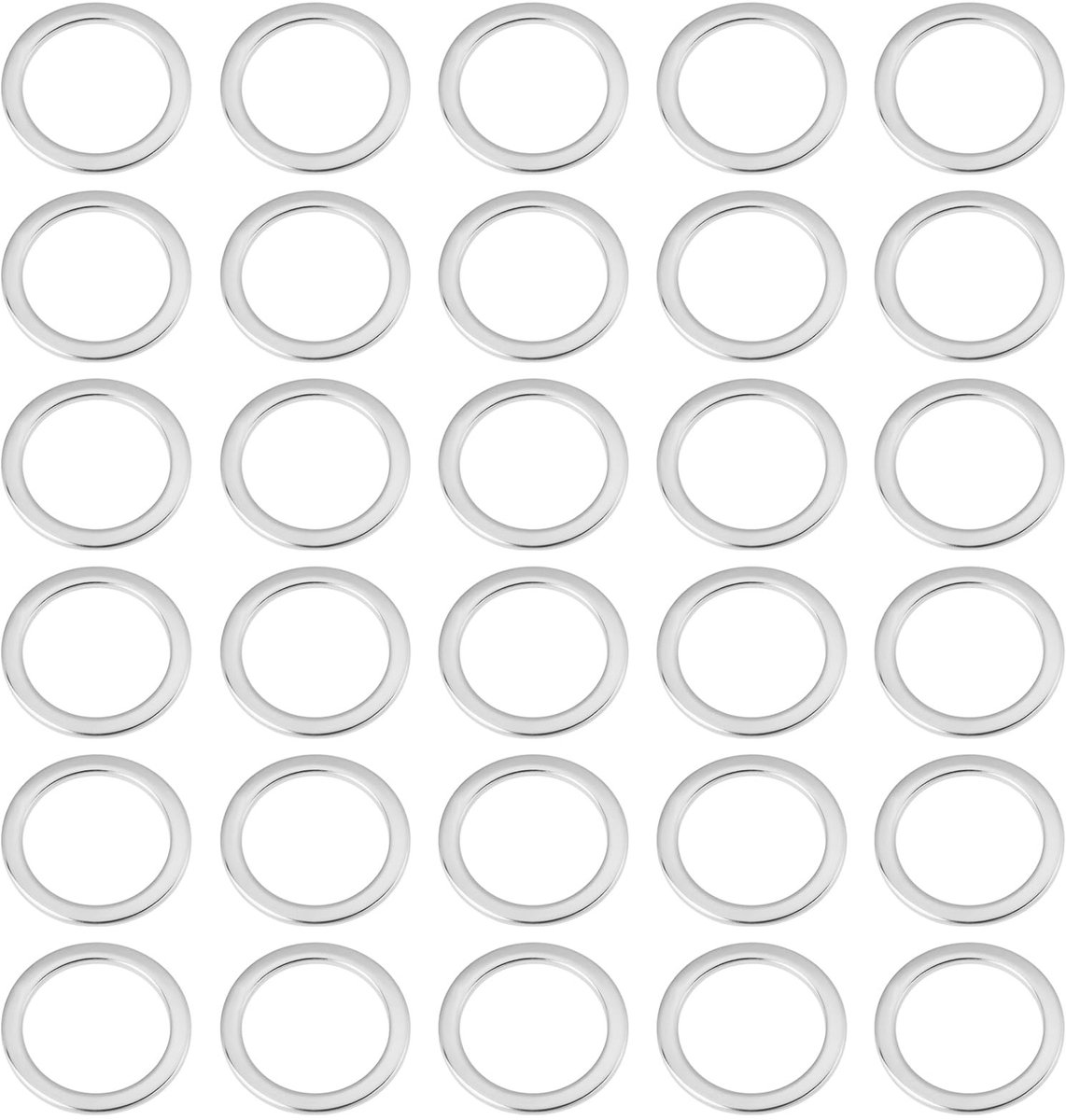 30 Stuks Fietsspacer RVS Ring 21x15x1mm voor Fiets Pedalen