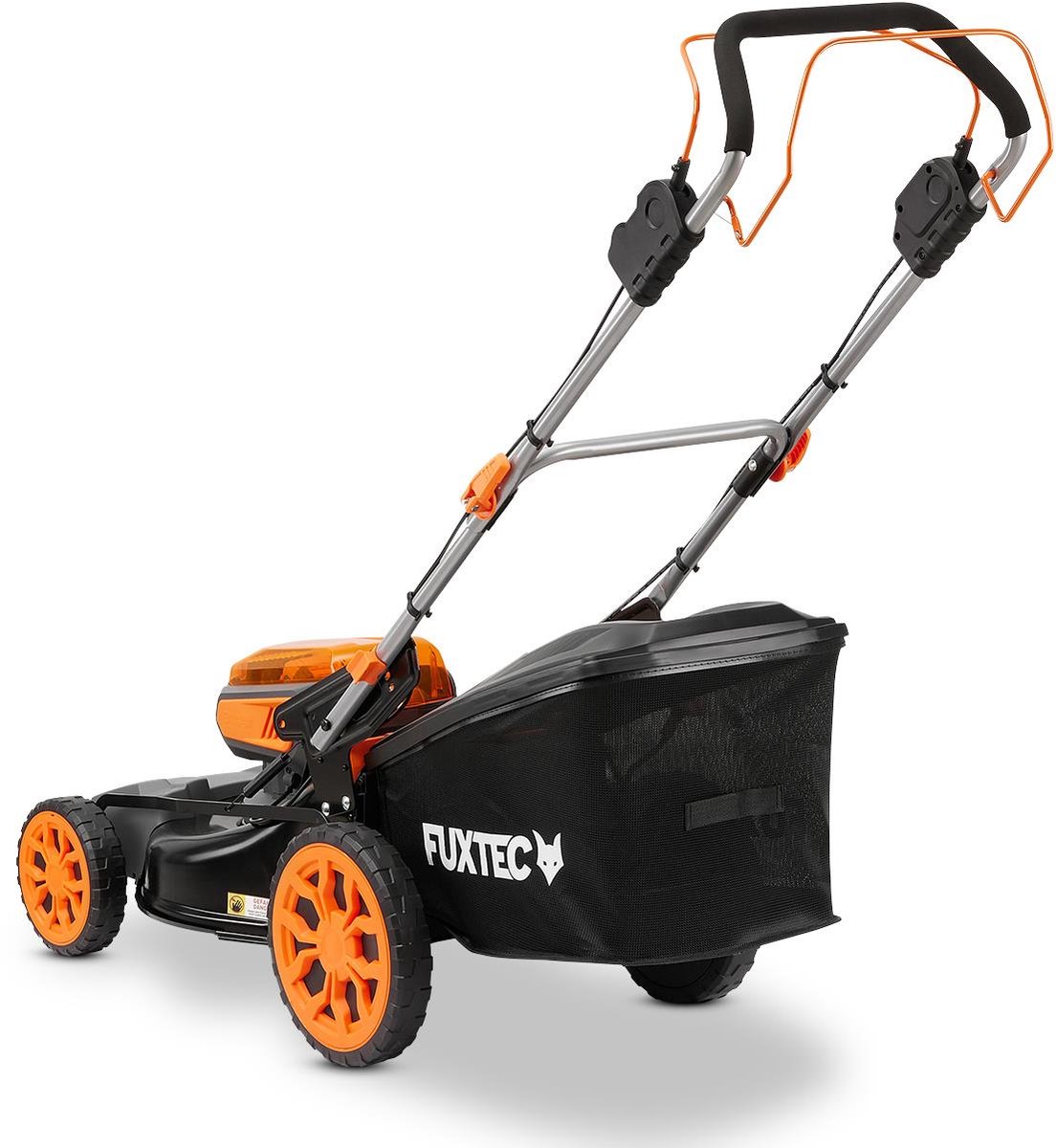 FUXTEC 40V accu grasmaaier FX-E2RM46PROSET | accu grasmaaier met aandrijving | 46 cm | 2x 5Ah accu & snellader | mulchfunctie | 50L grasopvangbak – foto 6