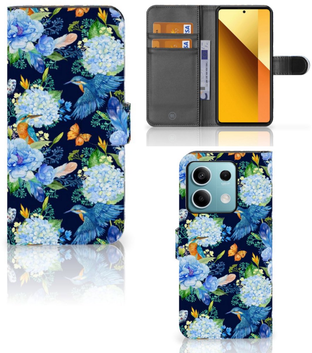 Telefoonhoesje met Pasjes voor Xiaomi Redmi Note 13 5G IJsvogel