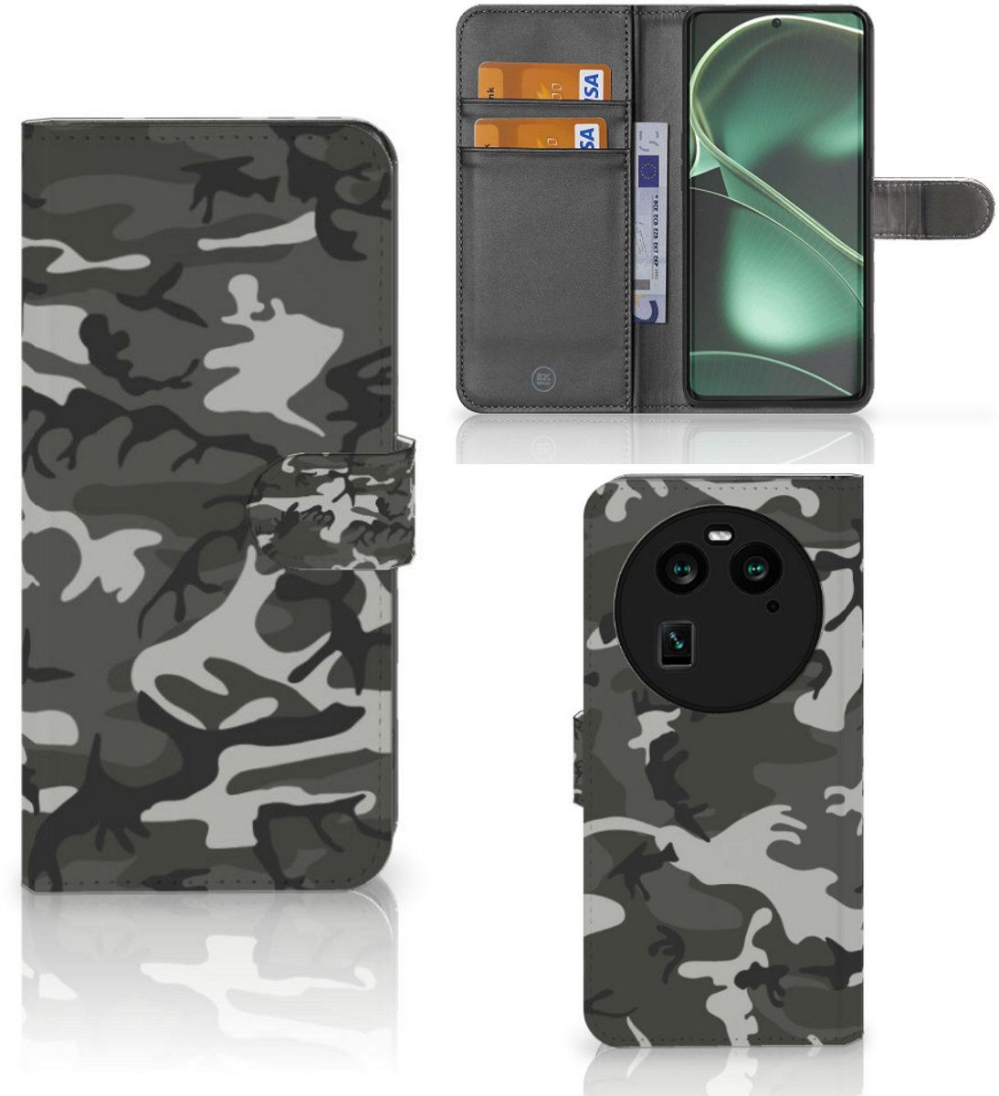 OPPO Find X6 Telefoon Hoesje Army Light