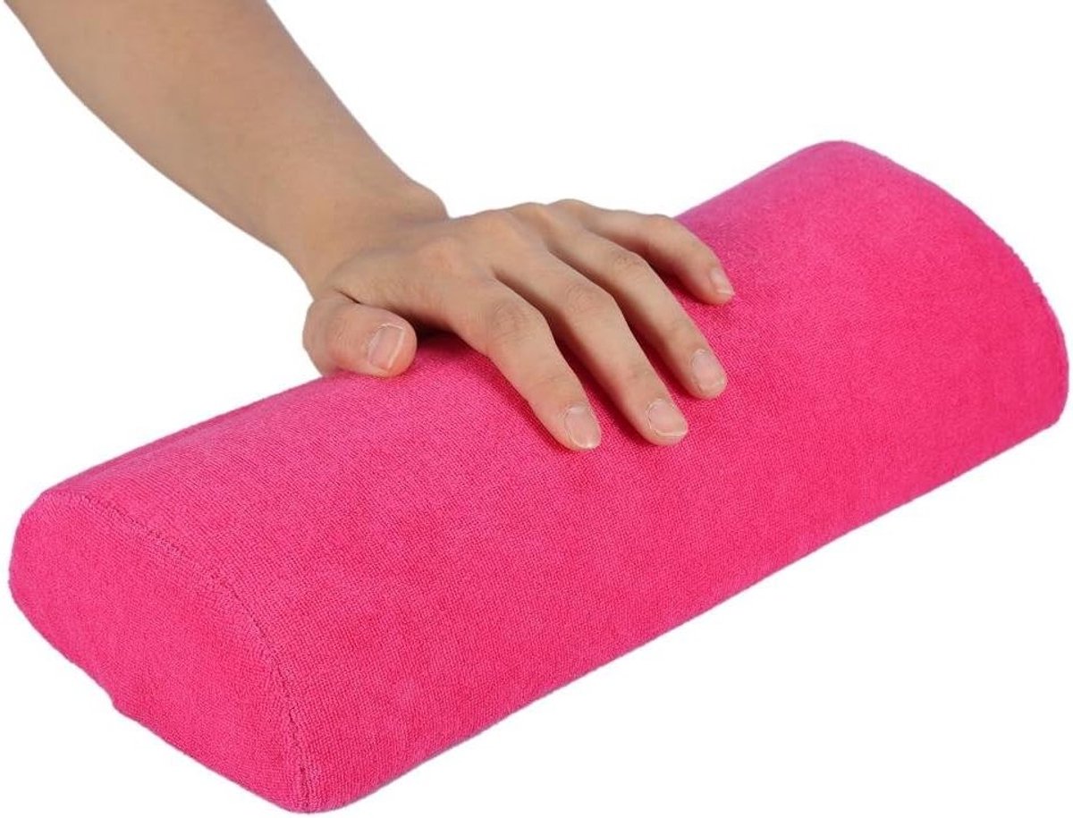 Professionele Manicure Handsteun van Zachte Spons in Roze - Verkrijgbaar in 10 Kleuren en Ideaal voor Nagelverzorging en Schoonheid