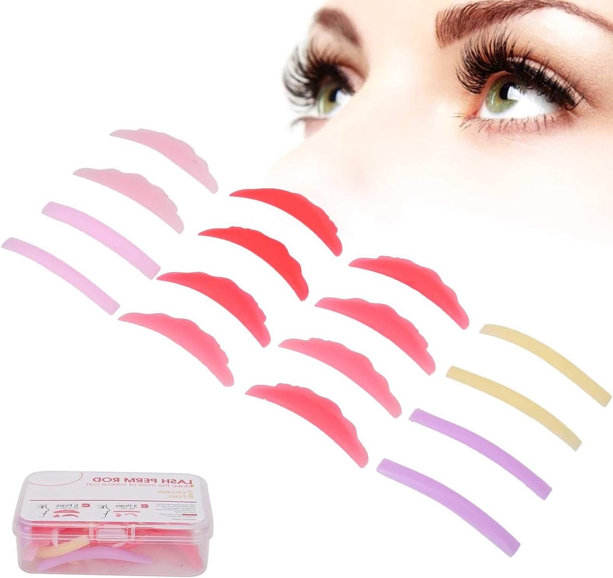 Siliconen Wimpers Permanent Kruller en Lifting Shields voor Wimpers - Herbruikbare Pads en Separator Kit voor Wimperlifting en Tinten