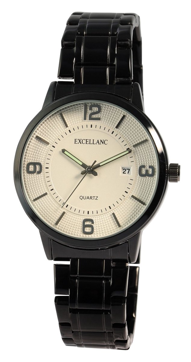EXCELLANC Herenhorloge metaal Datumsweergave