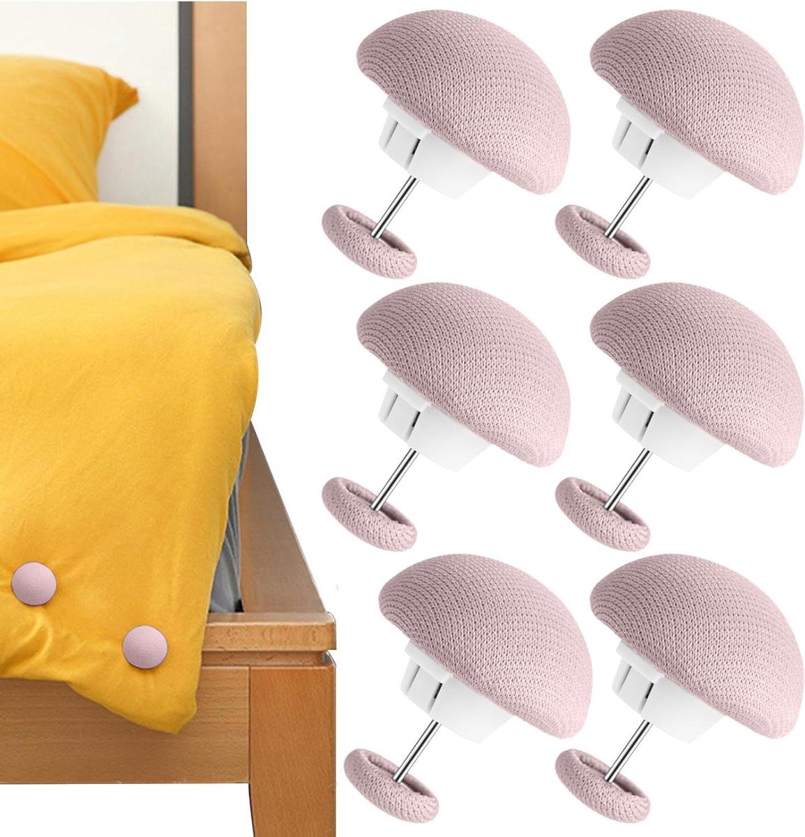 Compacte dekbedovertrekclips, quilt cover bevestigingsmateriaal, 6 x compacte anti-slip cl