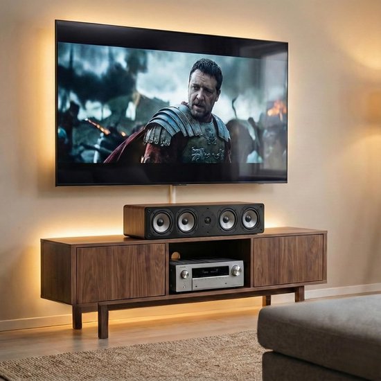 Center Luidspreker - Home Cinema - Film Geluid - XL Formaat - 75 cm - Eiken Naturel — afbeelding 5