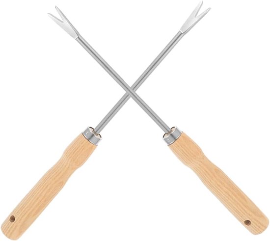 Wiedgereedschap met Houten Handvat - Onkruidsteker Tuin - Tuinieren Onkruid Verwijderen - Dubbelzijdig Ontwerp - 30 cm - Diverse Kleuren — afbeelding 5