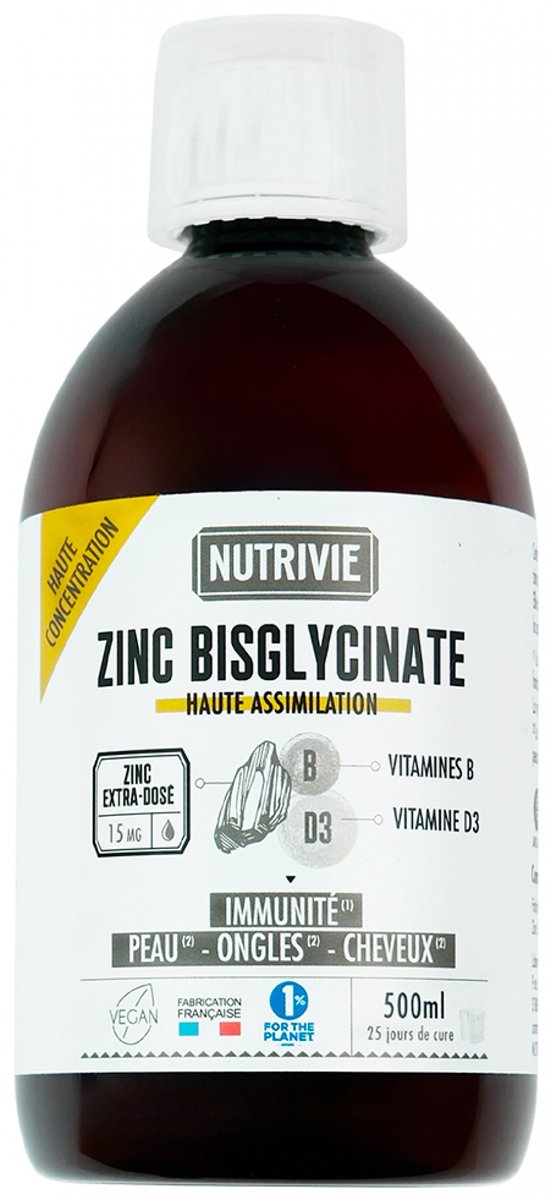 Nutrivie Zinc Bisglycinate 15 mg 500 ml