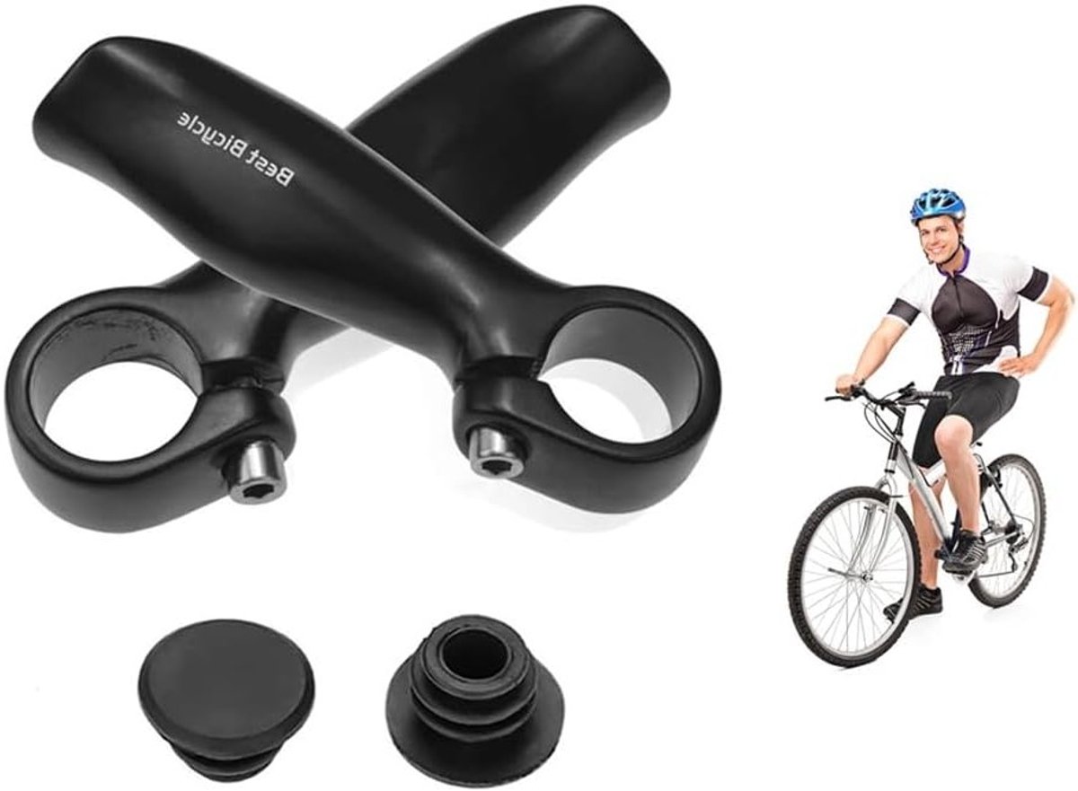Fietshandvaten van Aluminium Legering met Caps voor Racefietsen en Mountainbikes, 1 Paar Ergonomisch en Antislip