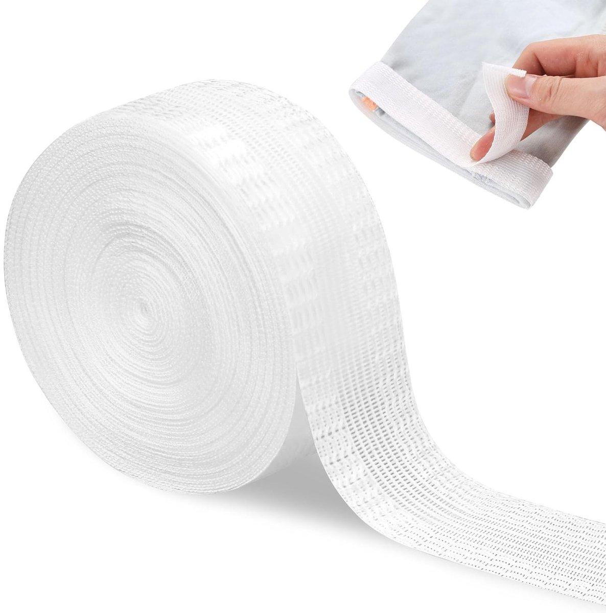 Wasbare Hemtape 10 Meter x 25mm - Zelfklevende Stoffentape voor Gordijnen, Kleding en Stofbewerking