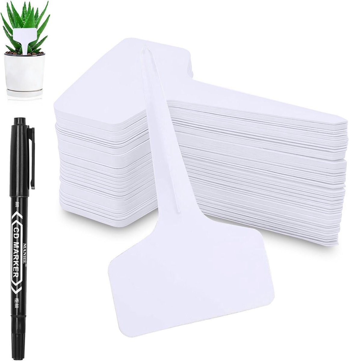 200 Stuks Weerbestendige Tuinlabels van Plastic voor Planten - Ideaal voor Tuinieren, Kweekbedden en Identificatie