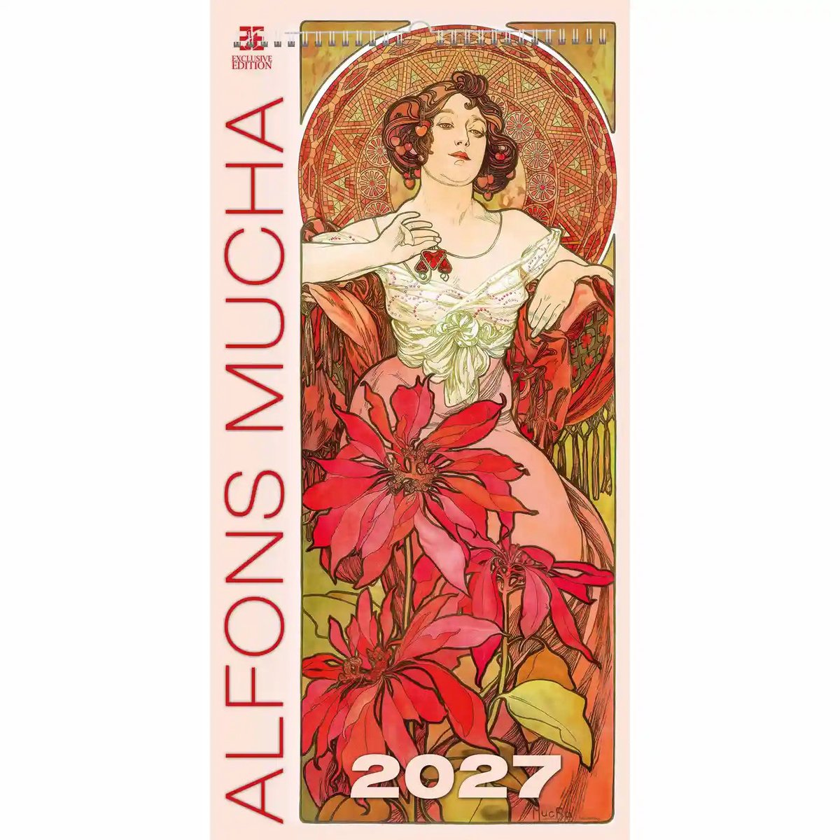 C251-27 Alfons Mucha Kalender A2 2027 + gratis kalender 2026