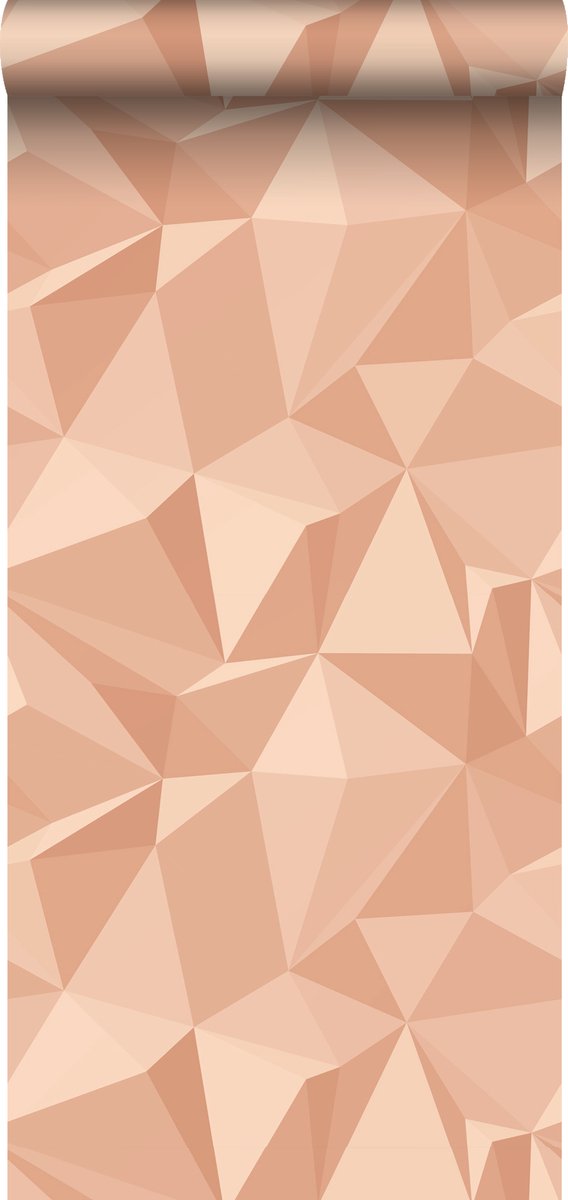 Sanders & Sanders behang grafisch 3D motief terracotta roze - 50 x 900 cm - 935273