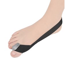 Correcteur d'hallux valgus×2, Ceinture correctrice élastique simple pour hallux valgus, Manchon séparateur d'orteils en silicone pour oignon, orteils qui se chevauchent, Noir (L)