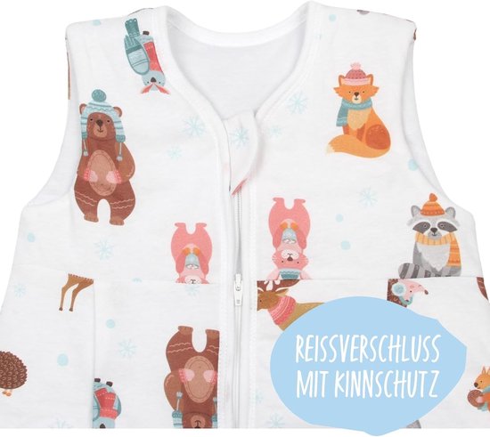 Babyslaapzak met olifanten all-over in beige | Ernsting's family