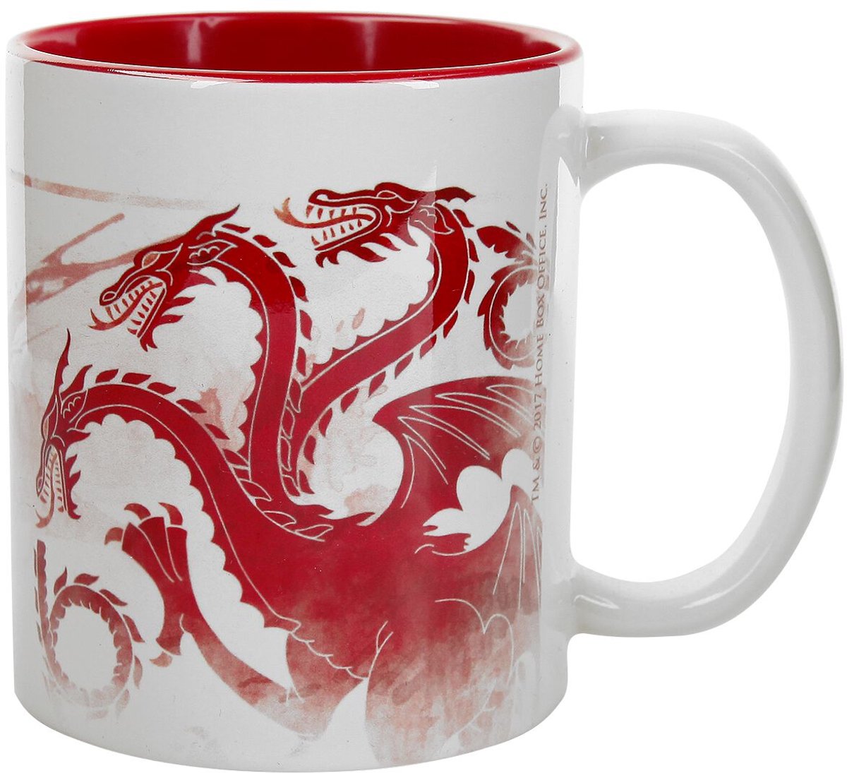 Game Of Thrones Targaryen - Roter Drache Unisex Mok - wit/rood - Standard