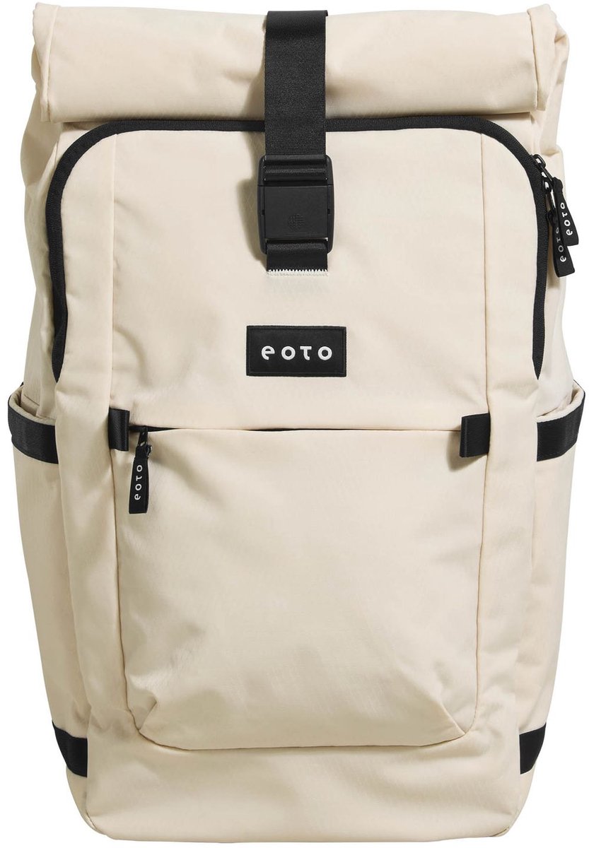 eoto laptop rugzak rugzak met laptopvak Tall41 Rolltop Backpack 41L Creme - Beige crème
