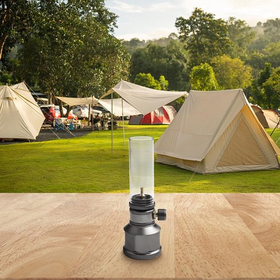 Outdoor Camping Light Set, Gas Lantaarn Kaarslicht Kit Camping Lamp Met Lege Tank Verlengstang Gemakkelijk Te Dragen Voor Camping Wandelen Avonturen (Gas Lantaarn met Tank) — afbeelding 2