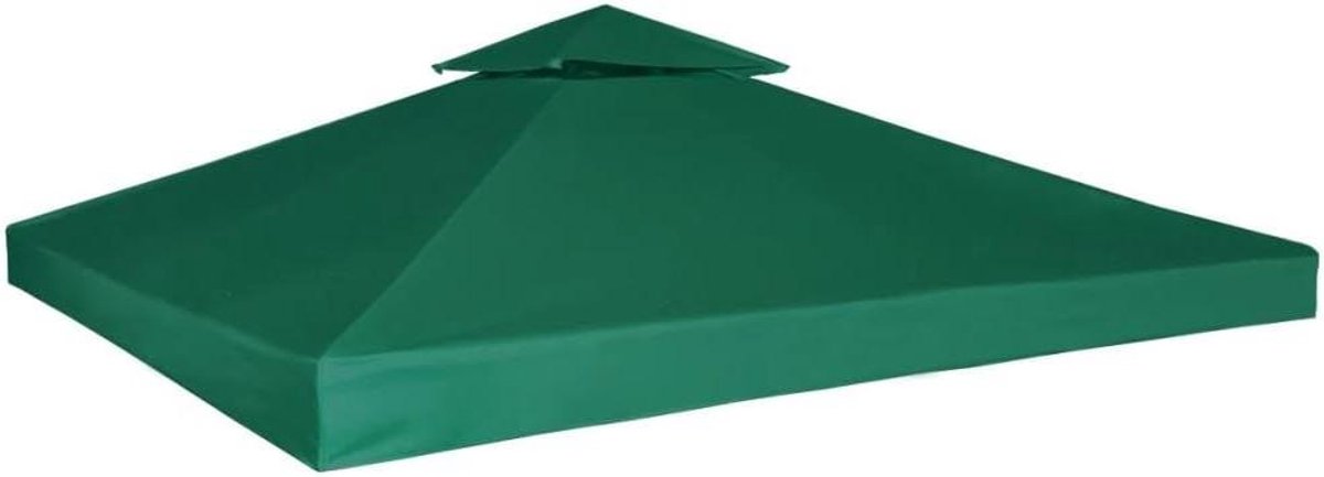 tidyard Paviljoendak vervangend dak paviljoenafdekking paviljoen tentzeil tuinzeil 310 g/m2 3 x 3 m voor feesttent tuintent tuinpaviljoen groen