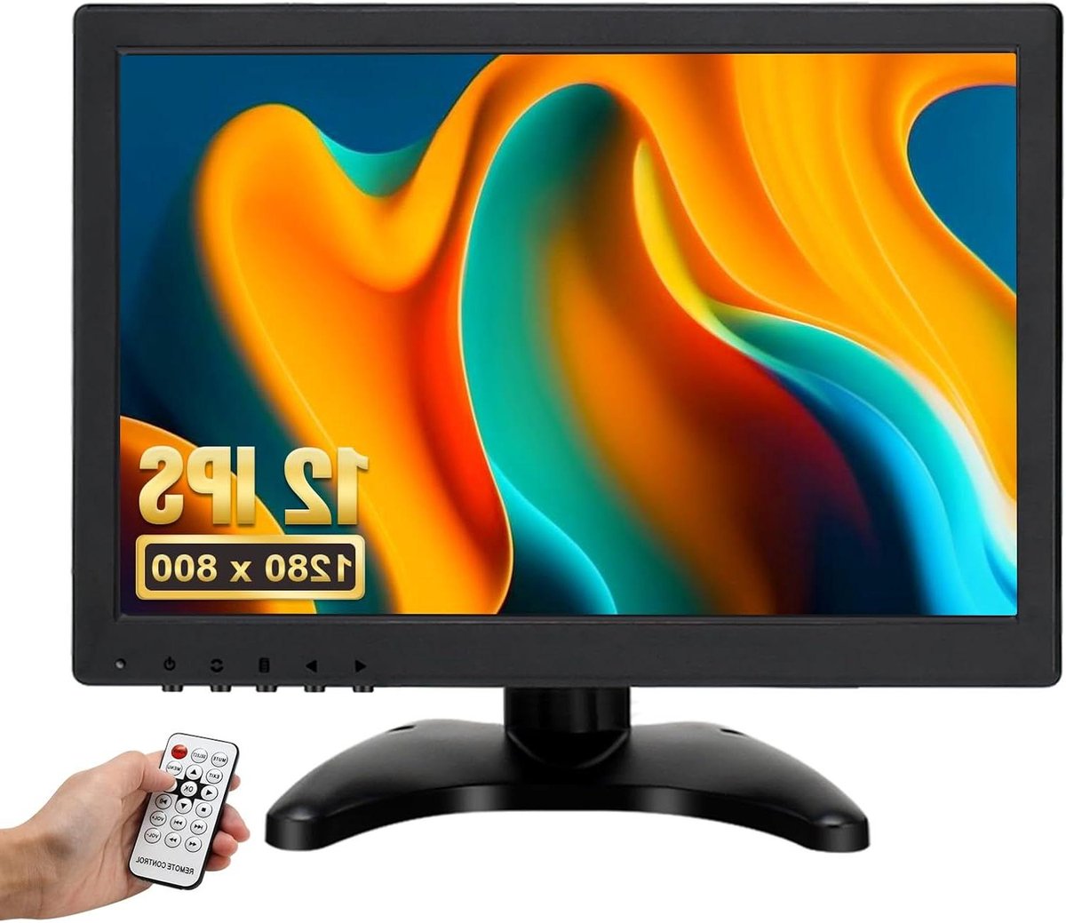 Kleine monitor - Mini-scherm Draagbare monitor - Veelzijdige weergave - HD 1280x800 resolutie - 12 inch - Zwart