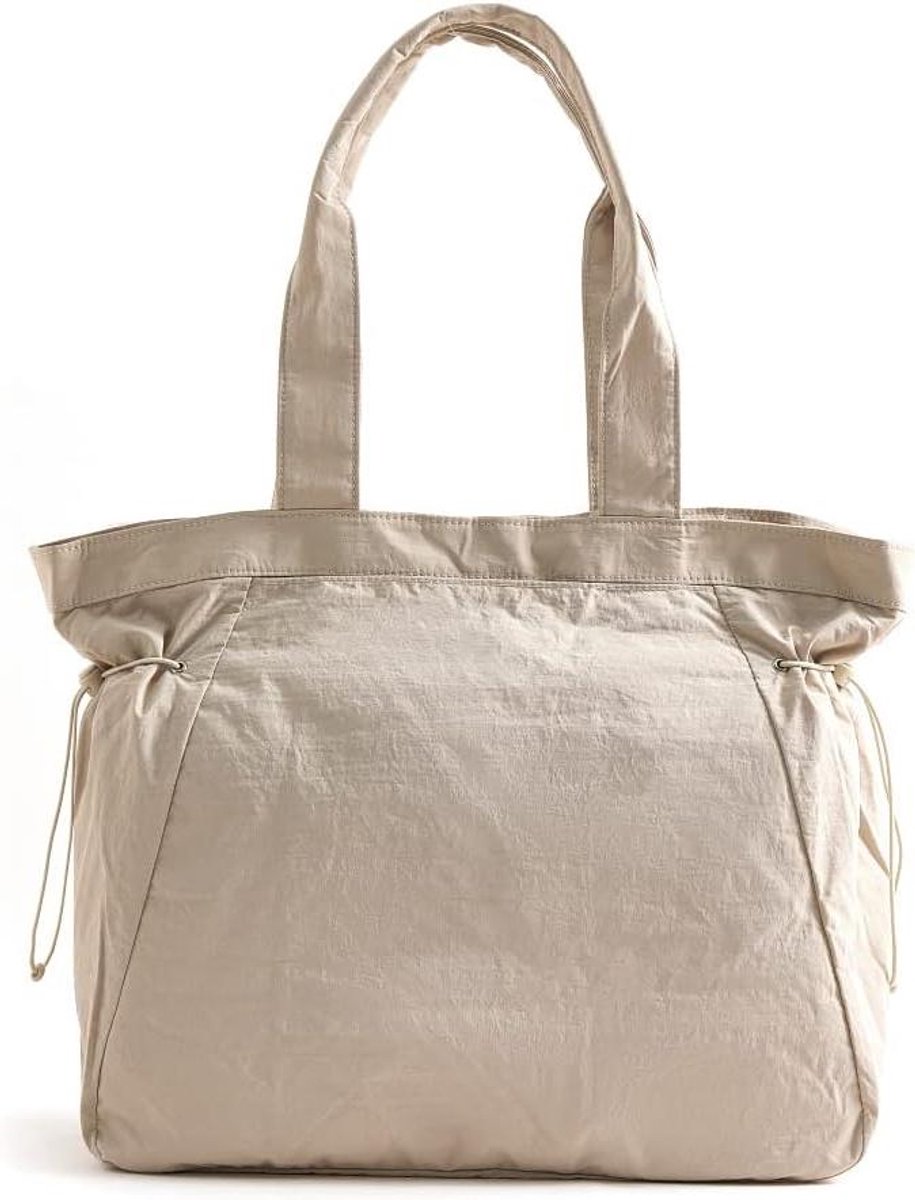 Tote Bag - Shopper Handbag - Dagelijks Gebruik - Zij Cinch Ontwerp - 40 cm breed - Beige