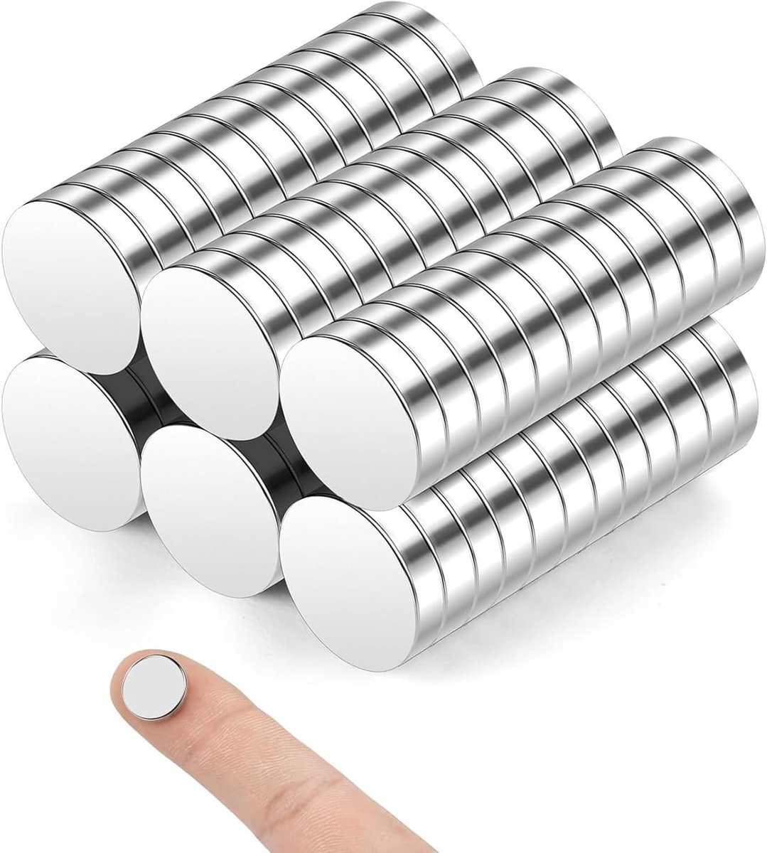 Neodymium magneten set van 30 stuks, 12 x 2 mm, sterke zelfklevende magneten voor koelkast en whiteboard, ideaal voor knutselen en organisatie